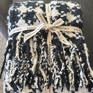 MacKenzie-Childs Monochrome Fringed Throw. Purchased at Neiman Marcus.